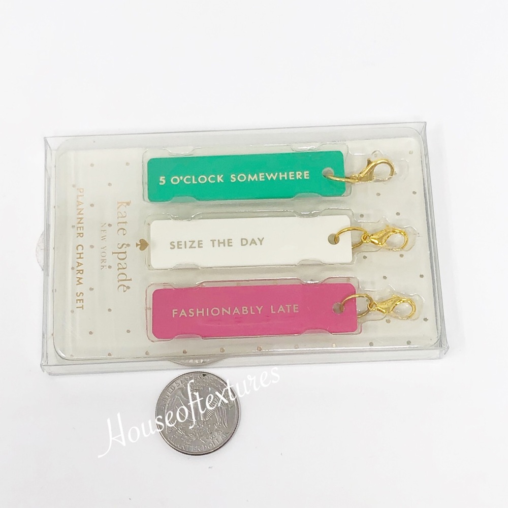 Kate Spade Planner Charm Set Fashionably Late - Picture 5 of 7